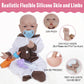 Vollence 17 Inch Full Silicone Baby Doll That Looks Real - Not Vinyl Material, Reborn Lifelike Girl