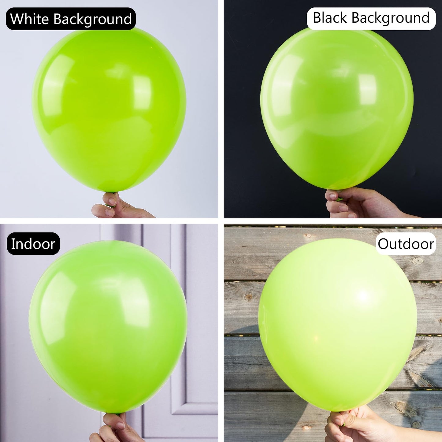 Partywoo Lime Green Balloons, 127 Pcs Lime Balloons Different Sizes Pack Of 36 Inch 18 Inch 12 Inch 10 Inch 5 Inch Yellowish Green Balloons For Balloon Garland Or Arch As Party Decorations, Green-Y6