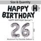Naninuneno 26Th Black Silver Birthday Party Decorations For Men Women, Happy 26 Birthday Party Supplies With Black Happy Birthda