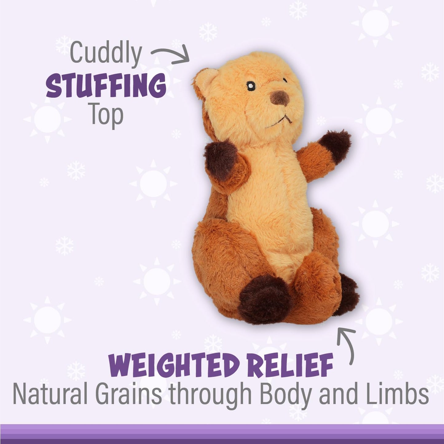 1I4 Group Warm Pals - Otter - Cozy Lavender Scented Plush Toys - Stuffed Animal - Coolable Bedtime Comfort Plushie