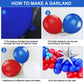 Red Blue Balloon Garland Kit, Red Blue Balloon Arch With Red And Dark Blue Balloons, Red And Blue Balloon Arch For Independence