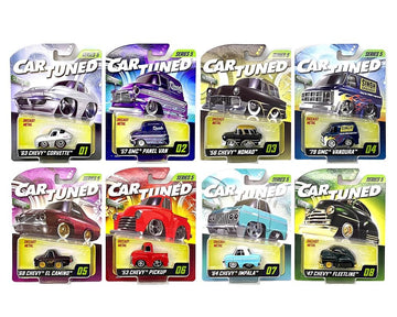 Diecast Model Car Compatible with CarTuned 1:64 2025 Series 5 Mainline Assortment of 8 Pieces Cars 592631-XX4 Factory Seal Box