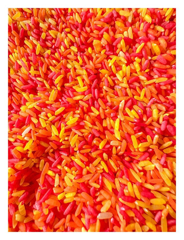 Sensory-N-Stuff Fall/Autumn Rice Sensory Bin Filler For Sensory Table - Colored Rice For Sensory Play (4 Cups - 2Lb) (Fall)