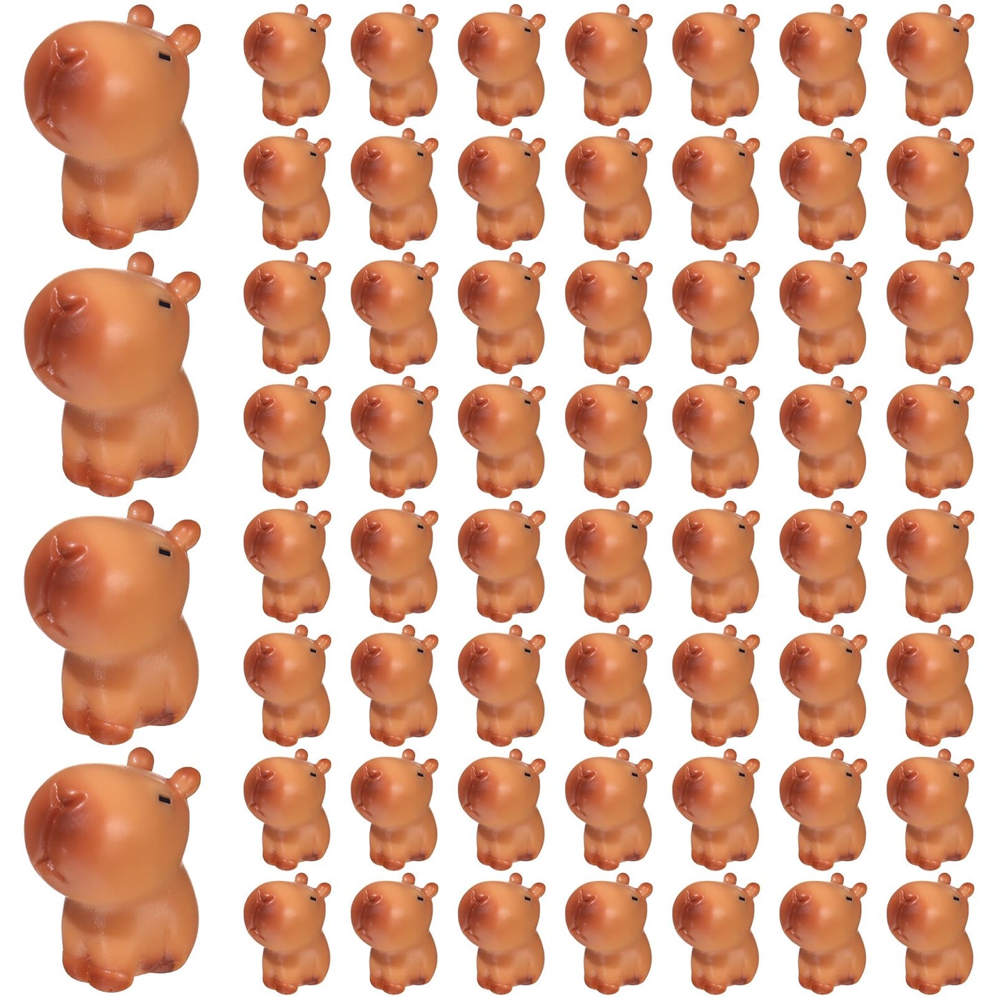 Simgoing 50 Pcs Mini Capybara Resin Figurines Capybara Figure Ornament Miniature Animal Desktop Tabletop Outdoor Craft Decor For Garden Miniature Landscape Accessories (Classic Style)