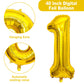 Isndare 40 Inch Number Balloons 10, Gold Helium Foil Number 10 Balloons, Large Number Balloon Age Balloon For Boys Girls Birthda