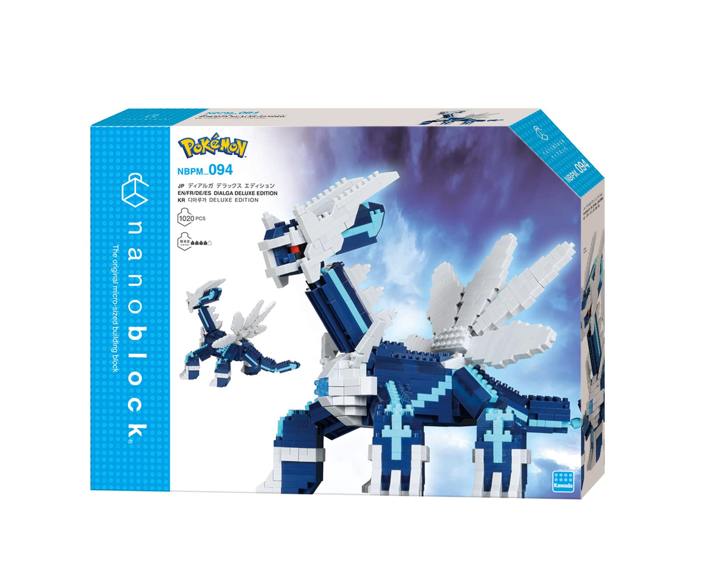 nanoblock Pokémon Dialga DX Building Kit - Plastic Model NB094_2022 - Creative Fun for Pokémon Fans