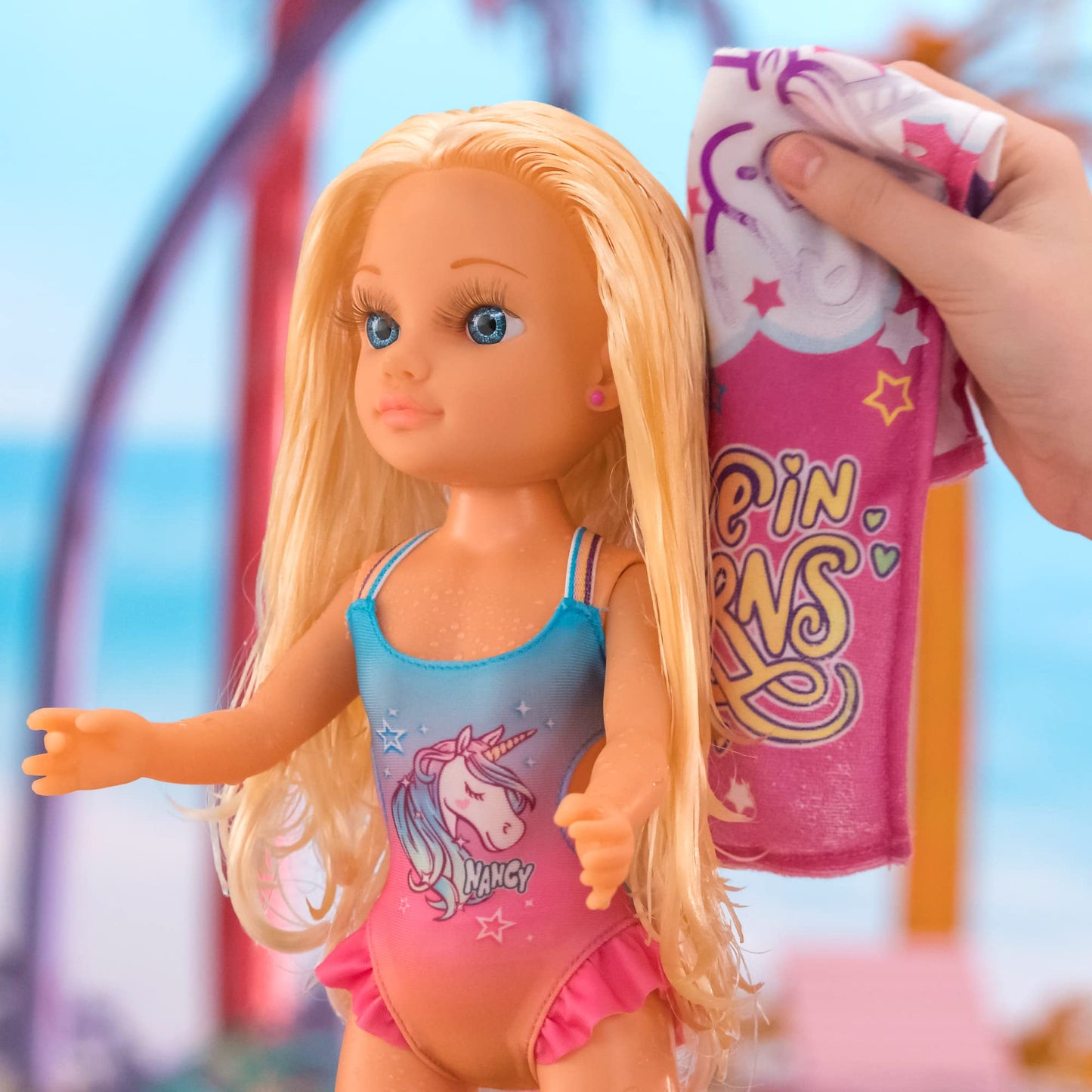 NANCY 16 Fashion Doll with Magic Towel and Swimwear Accessories for Ages 3+