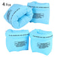 4 Pcs Arm Floaties Inflatable Toddler Baby Swimming Sleeves Rings Arm Bands Water Wings Pool Floats For Kids Adults Childern (Bl