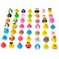 Kicko 2 Inches Assorted Rubber Ducks In Bulk - 50 Pack - Ducking Jeeps For Kids