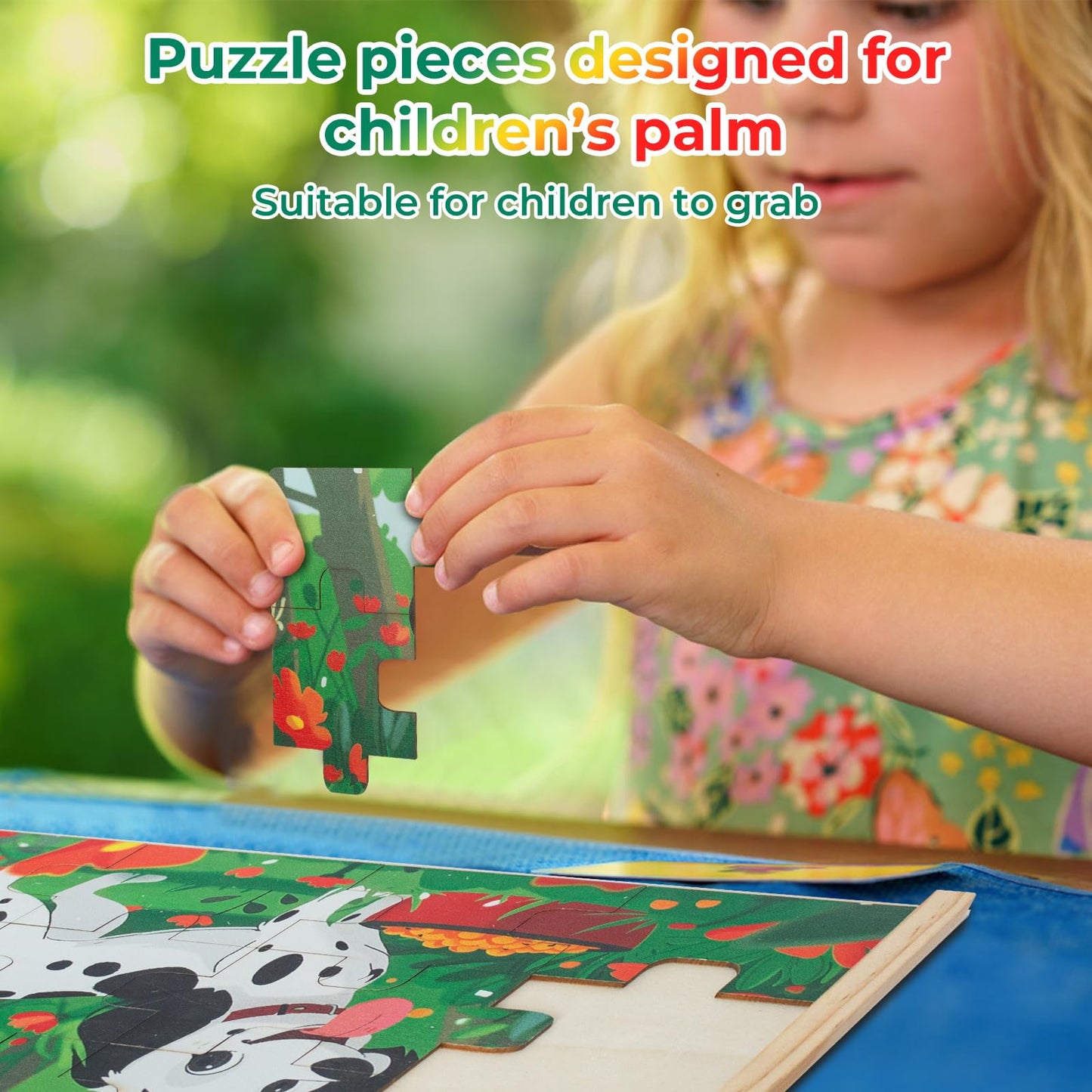 Nattork Wooden Puzzles For Kids Ages 4-8, 4-In-1 Wooden Jigsaw Puzzles In A Box (48 Pcs), Toddler Educational Toy Gift With Animals Cat Puzzles, Funny Puzzle Game For Kids Ages 3-5