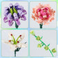 Chodia Flower Bouquet Building Blocks Pink Carnation Botanical Collection Bricks Sets Creative Toys Kits Birthday Anniversary Fo