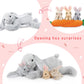 Beniny Large Bunny Stuffed Animal 24'' - 4Pcs Stuffed Bunny Rabbit Plush Toy Gifts For Kids - Cuddly Mommy Bunny Surprise With 3