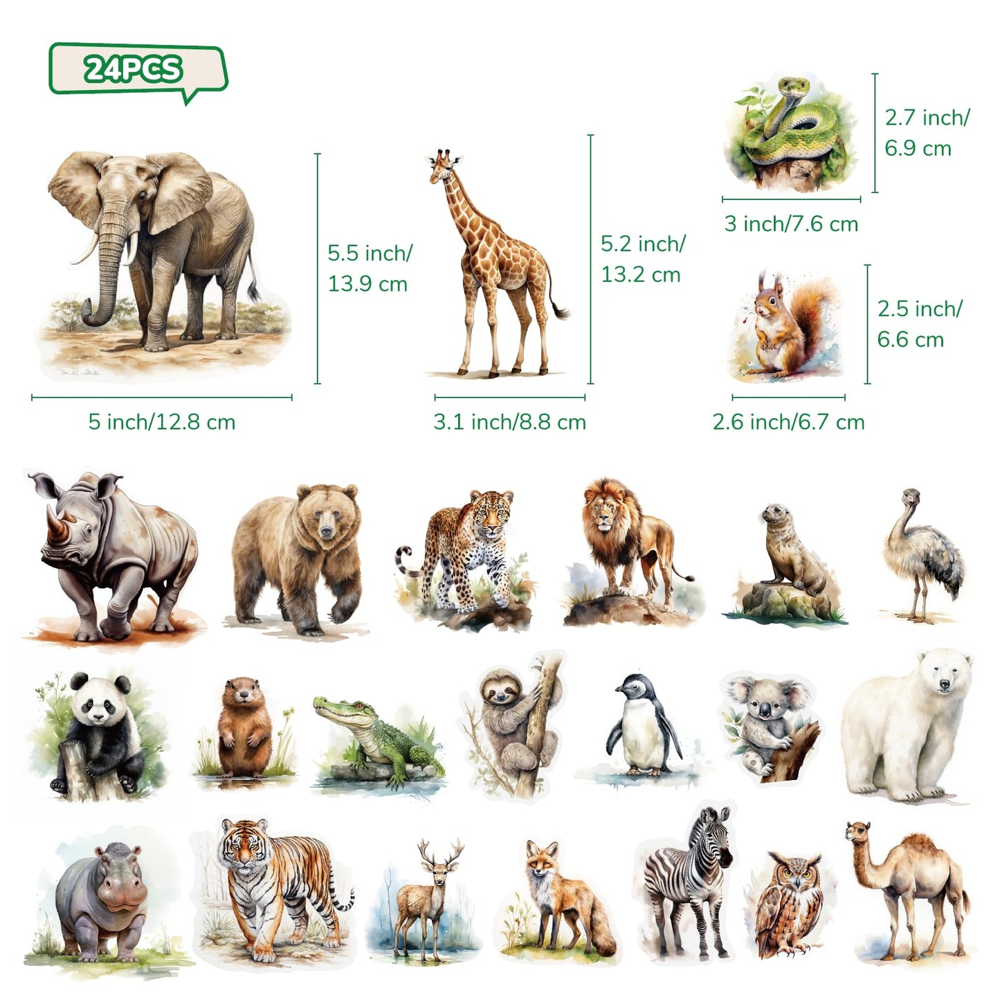 CHEFAN Jungle Animal Felt Board Story Pieces, Flannel Figures Precut Graph Wild Zoo Animals Themed for Preschool Early Learning