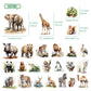 CHEFAN Jungle Animal Felt Board Story Pieces, Flannel Figures Precut Graph Wild Zoo Animals Themed for Preschool Early Learning