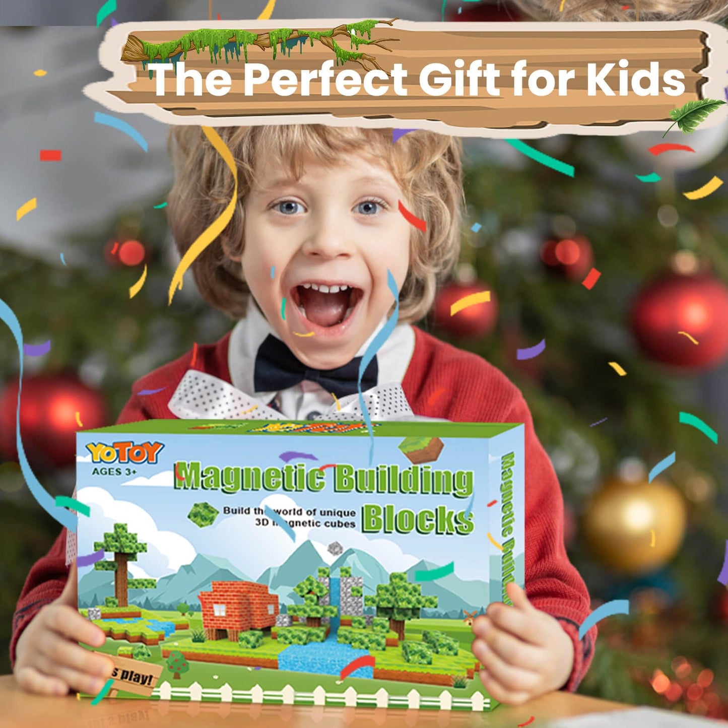 YOTOY Magnetic Blocks Toy for Kids Age 3 4 5 6 7 8 Years Old, Magnetic Building Blocks, Magnetic Blocks for Kids Ages 4-8, Magna