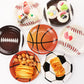 ZOIIWA 80Pcs Sports Themed Birthday Party Supplies All Star Plates Baseball Football Soccer Basketball Dinnerware Plates Superst