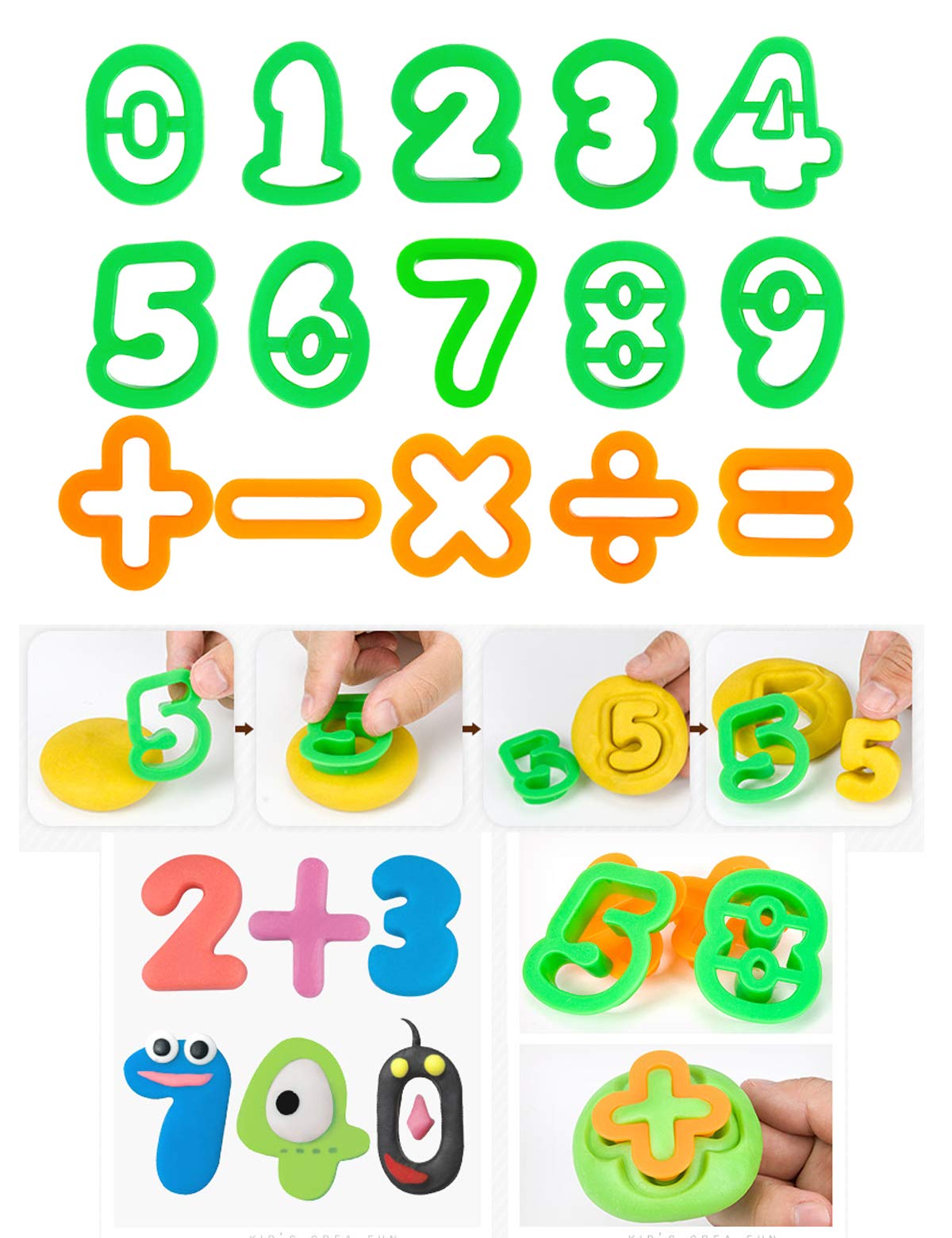 Pecopcock Play Dough Tools Set For Kids 69Pcs Dough Accessories Letter Molds, Rollers And Cutters, Numeral Molds Various Plastic