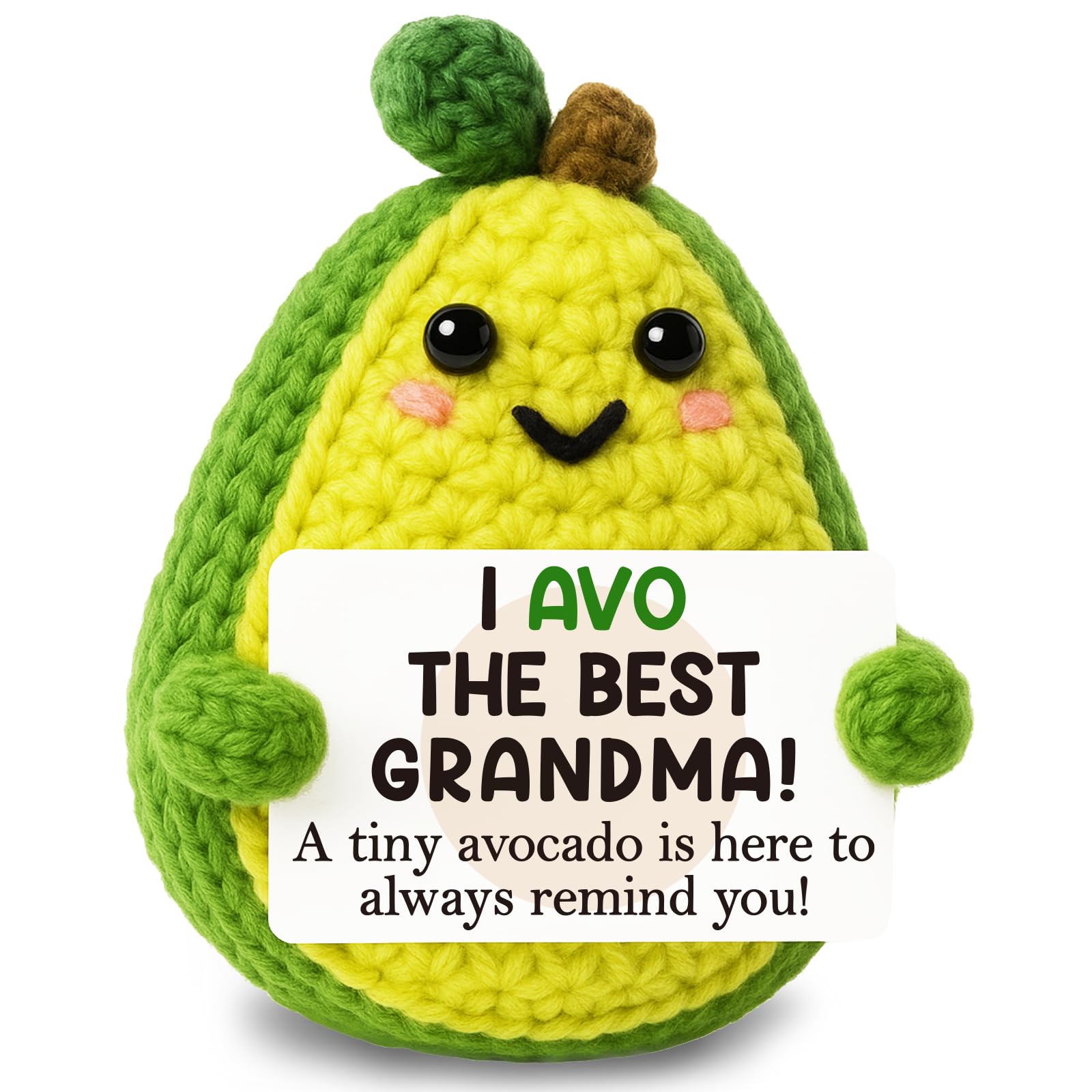 Gifts for Grandma Mothers Day Grandmother Positive Crochet Avocado Emotional Cheer Support Crochet Mini Handmade Grandma Birthday Gifts for Grandmother Nana Gigi Mimi from Granddaughter Grandkids