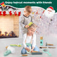 Hair Salon Playset for Kids, [2025] Pretend Play Hair Salon Wooden Toys with Hair Dryer, 2-in-1 Play Hair Styling & Role Play, 1
