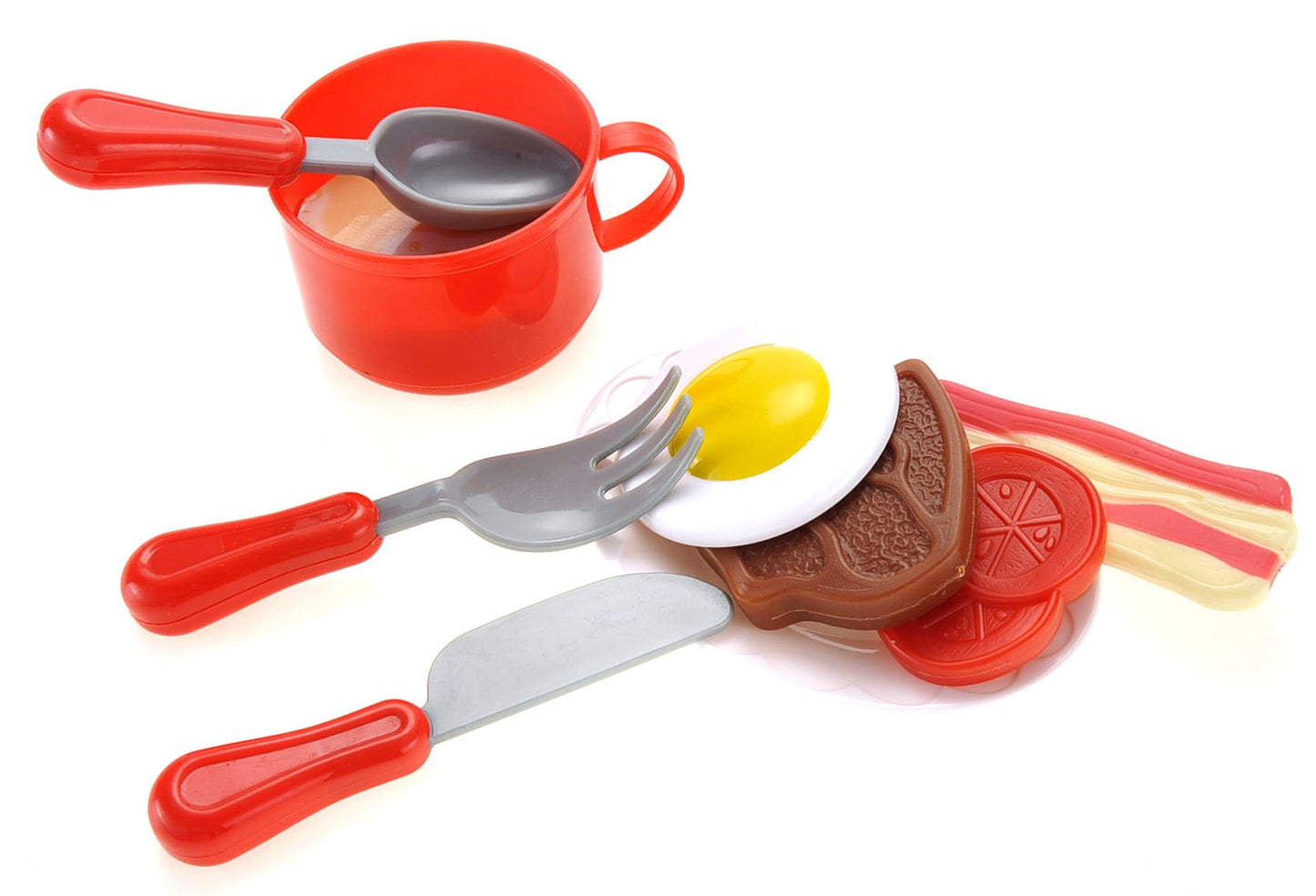 PowerTRC Breakfast Kids Toy Grill Playset for Ages 4-8, Cooking Toys Play Grill Set for Kids, Pretend BBQ Grill with Realistic S