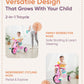 KRIDDO 2 in 1 Kids Tricycles Age 18 Month to 3 Years, EVA Wheels Upgraded, Gift, Trikes for Toddlers 2 to 3 Year Old with Push H