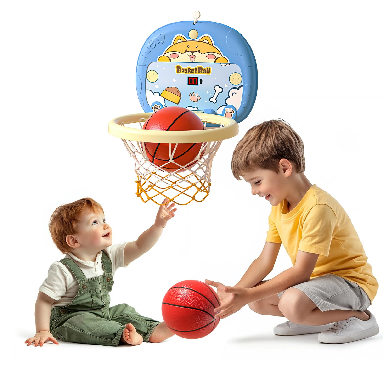Toddler Baby Mini Basketball Hoop Indoor for Toddlers Kids Boys Room,Baby & Boy Toys 3 4 5 6 Years Old Birthday for 3 4 5 6 Year