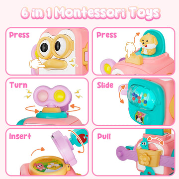 Osimily Montessori Toys For 1 Year Old, Sensory Toys For Toddlers 1-3, Travel Activities Busy Cube, Baby Gifts For 12 18 Month,