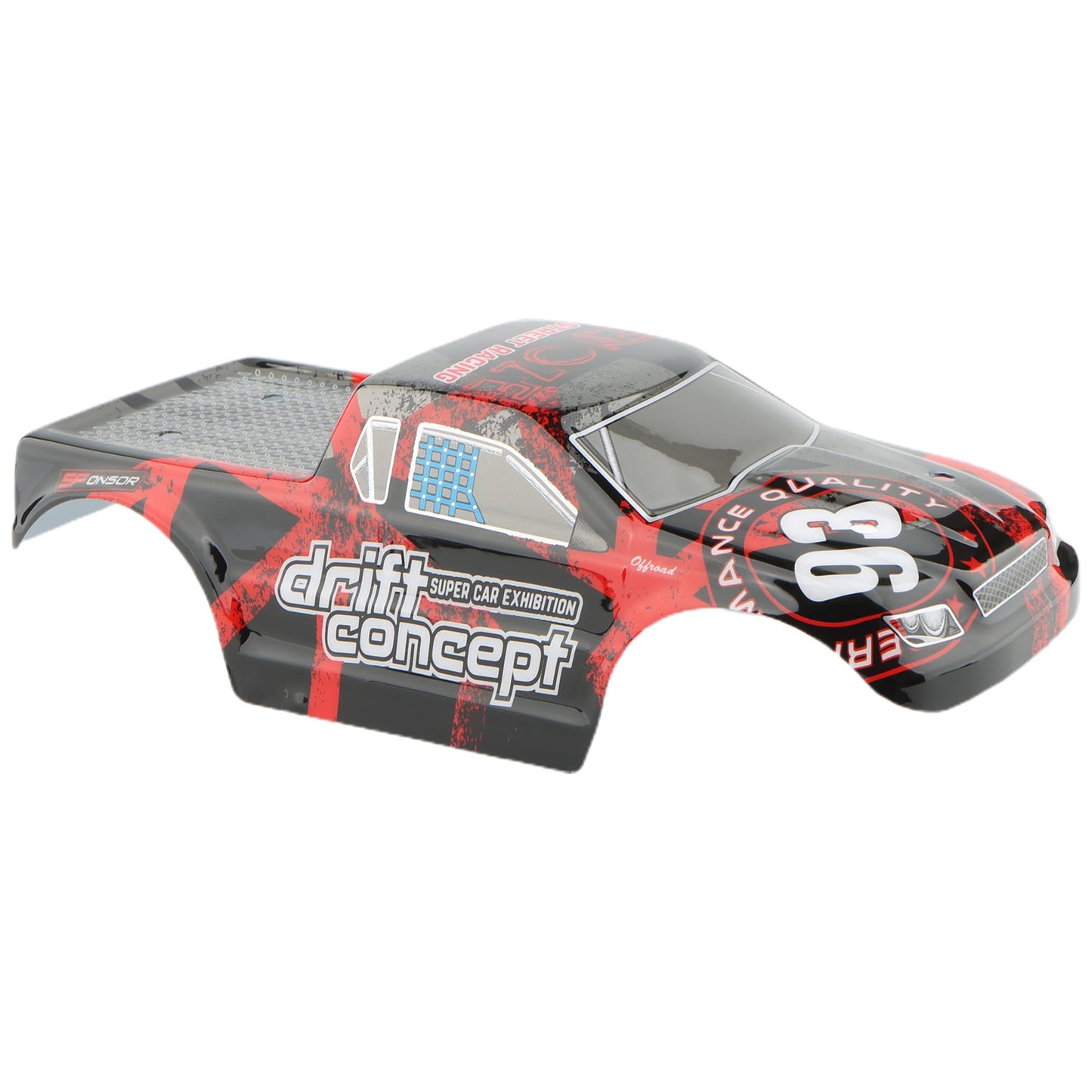 Gdool 9300E Rc Car Red Shell Body Cover Px9300-23 Accessories Spare Parts For 9300 9300E 1:18 Rc Monster Trucks Vehicle