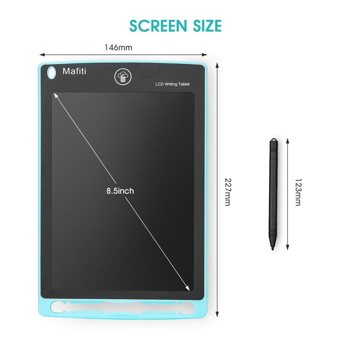 Mafiti LCD Writing Tablet 8.5 Inch Electronic Writing Drawing Pads Portable Doodle Board Gifts for Kids Travel Toys for Toddler