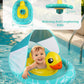Relaxing Baby - Double Baby Pool Float With Adjustable Safety Seat,Canopy Upf 50+ Sun Removable,Inflatable Animal Style Float,Swimming Float With Pool Toys For 6-36 Months