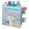 Taggies Soft Cloth Book with Crinkle Paper & Squeaker and Sensory Tags  6 x 6-Inches  Flora Fawn