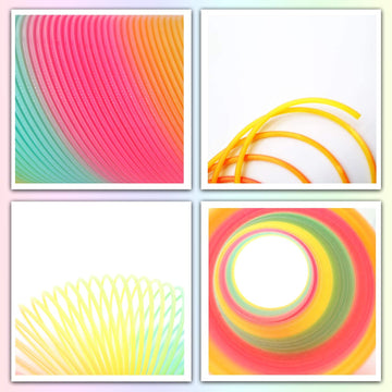 Vinciph 4.2 Inch Boxed Jumbo Rainbow Coil Spring Toy,Classic Giant Novel Magic Decompression Spring Toy,Great For Small Party Fa
