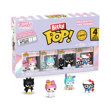 Funko Pop! Bitty: Sanrio - My Melody, Pochacco (Unicorn Party), Badtz-Maru, and Chase Mini Figure - 0.9 Inch (2.2 Cm) - Hello Ki