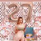 Toniful 40 Inch Large Rose Gold Number 30 Balloons Giant Digital 30 Helium Balloons, Foil Mylar Big Number Balloons For 30Th Bir