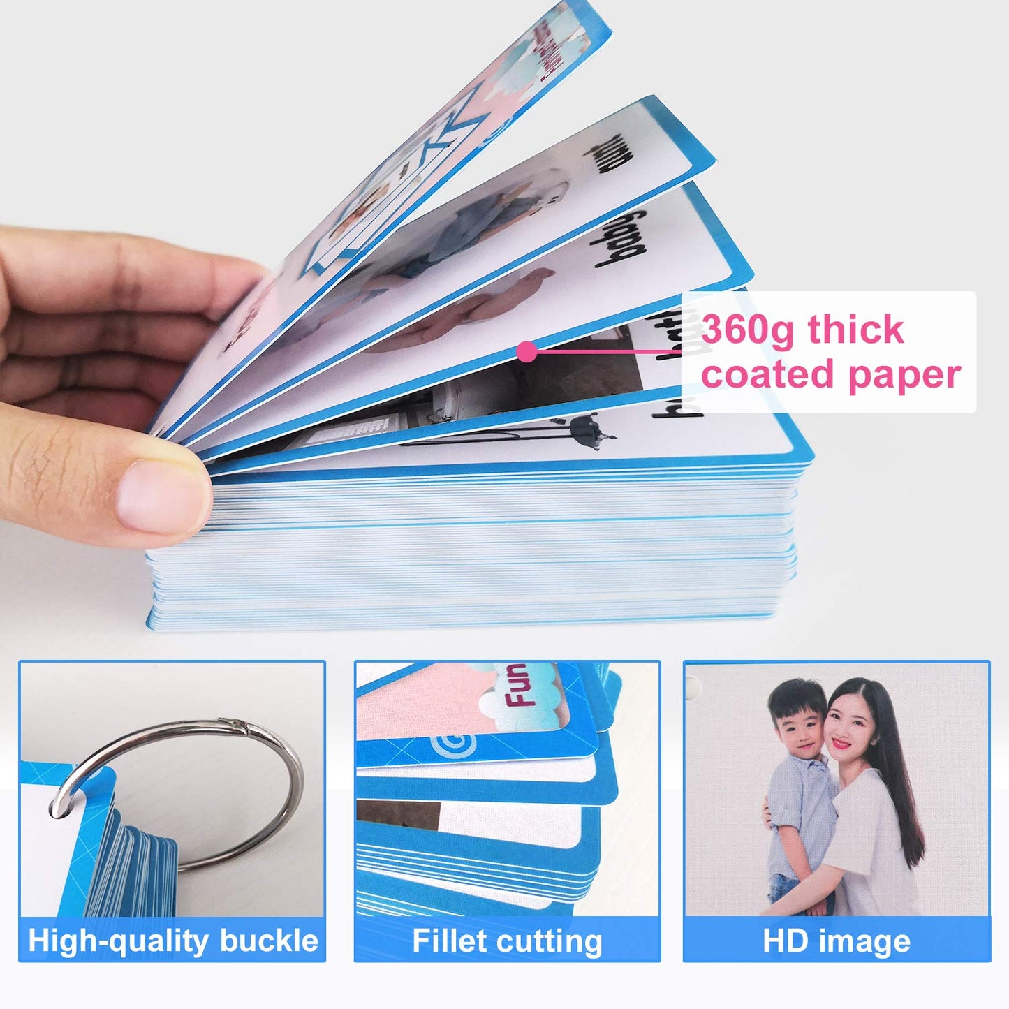 64Pcs/Set Family & House Kids Gifts English Flash Cards Pocket Card Educational Learning Baby Toys For Children Pre-Kindergarten