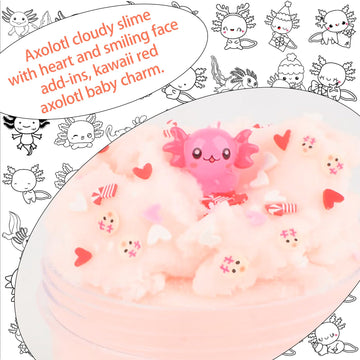 Axolotl Cloud Slime  enhanced DIY Scented Slime for Boys Girls  Party Favors for Kids 8-12  Girls Toys 4-8 Years Old  Slimes Kit for Kids Ages 8-12  Relief Fidget Toy  Sensory Toy