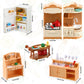 43 Pcs Dollhouse Furniture Kitchen Play Set Miniature Refrigerator With Mini Food Pots And Pans Set Pretend Play Kitchen Accessories Toys