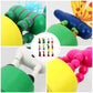 Nuobesty 12Pcs Kids Wooden Push Up Toys Kids Finger Puppets Wood Animal Figurines Press Base Thumb Puppets Animal Party Favors