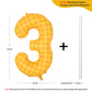 40 In Matte Yellow Number Balloons Helium Foil Mylar Balloon Birthday Party Banquet Decoration Digital 3