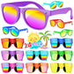 Ynrriiy Kids Sunglasses Bulk, Kids Sunglasses Party Favor,Neon Party Sunglasses For Kids, Boys And Girls Age 3-8, Beach Pool Bir