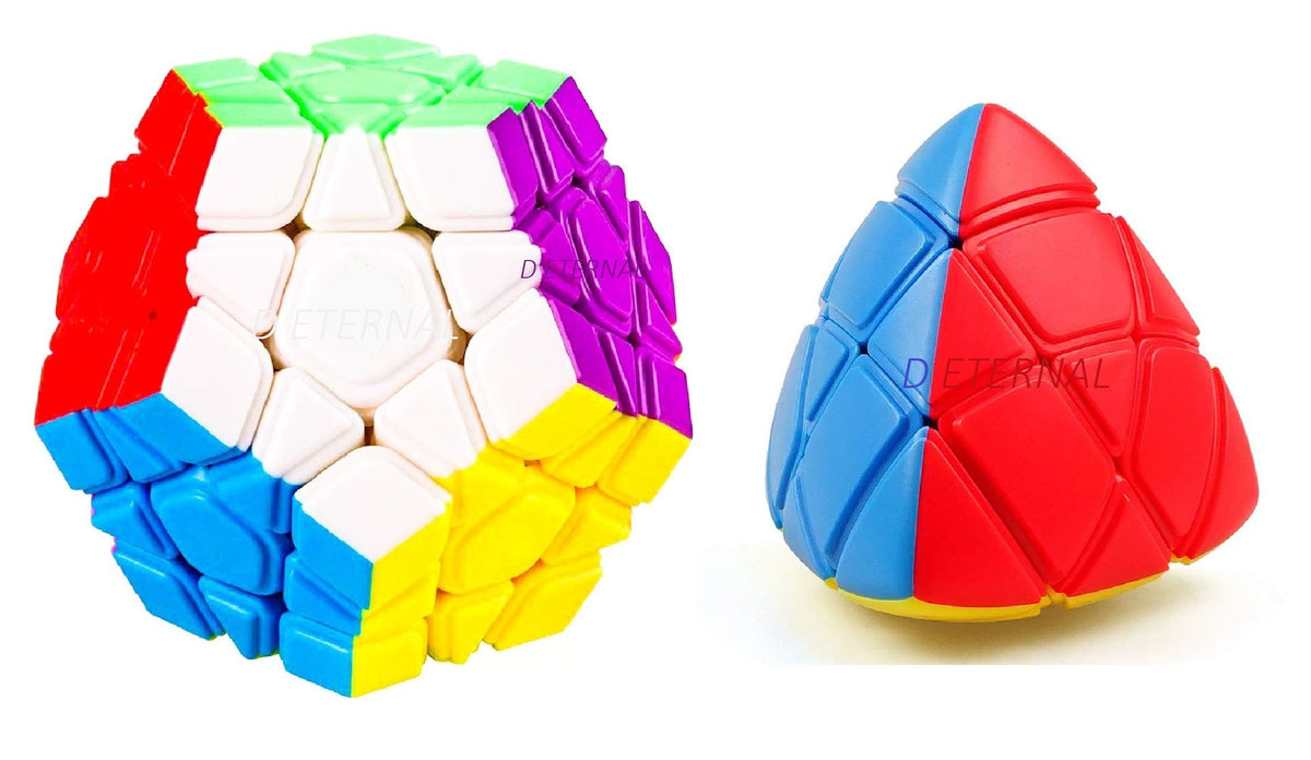 D ETERNAL Speed Cube Combo Set Of 3X3 Megaminx And Mastermorphix High Seed Stickerless Speed Cube Puzzle Set Toy (Combo(Megaminx