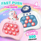 Fast Push Game, Pop Bubble Fidget Toy Quick Push Light Up Popping Game Toys For Ages 4-12, Birthday Gifts For Boys & Girls & Tee