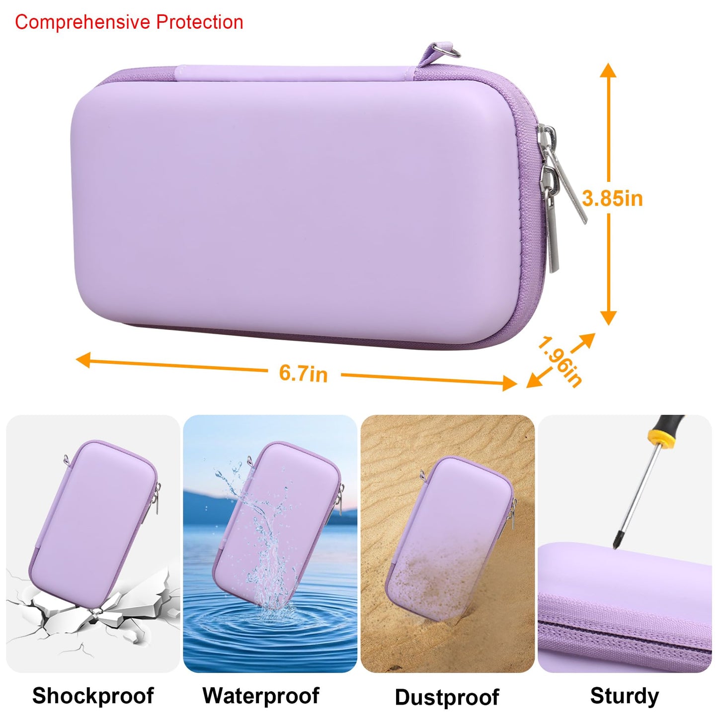 Elonbo Carrying Case For Kavoyi/ Tebiyou/ Beico 32 Bit Handheld Games, Portable Arcade Gaming Player Travel Storage Cover, Elect