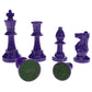 We Games Color Bright Plastic Staunton Tournament Chess Pieces With 3.75 In. King - Half Chess Set Of Chess Pieces Only, Purple