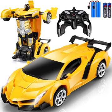 Remote Control Car Toys - Transforming RC Cars for Kids & Boys Toys - One Button Transformation and 360 Degree Rotating Drifting