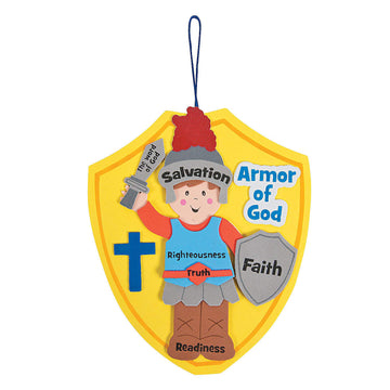 Fun Express Armor of God Craft Kit (Makes 12) - Crafts for Kids and Fun Home Activities - VBS Vacation Bible School Supplies/Dec