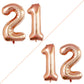 Goer Number 12 Balloons For 12Th Birthday Sweet 12 Party Decorations,42 Inch Jumbo Foil Helium 21 Balloons For 21St Birthday Party Decoration (Champagne Gold)