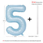 40 In Matte Blue Number Balloons Helium Foil Mylar Balloon Birthday Party Banquet Decoration Digital 5