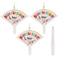 4pcs Novelty Fan Birthday Candles, Happy Birthday Candle Pop-up Surprise Birthday Candles Funny Cake Topper Candle Trick Candles