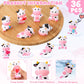 Jenaai 24 Pcs Cute Rubber Cows Bulk Squeak Floating Cow For Kids Bath Toys Rubber Animals Swimming Shower Bathtub Toy Favors For